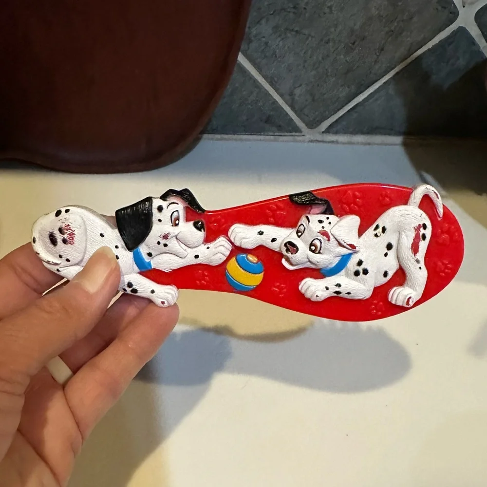 VTG DISNEY 101 DALMATIANS BRUSH DALMATIAN DOG PUPPY CHILDREN’S KIDS HAIR 6.25”x2